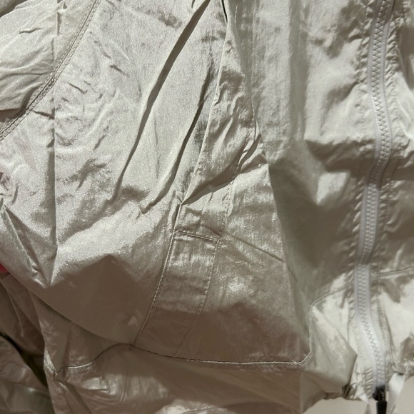 EASEL Parachute Women's Lt Gray Windbreaker Bomber Jacket Size M - Picture 4 of 5